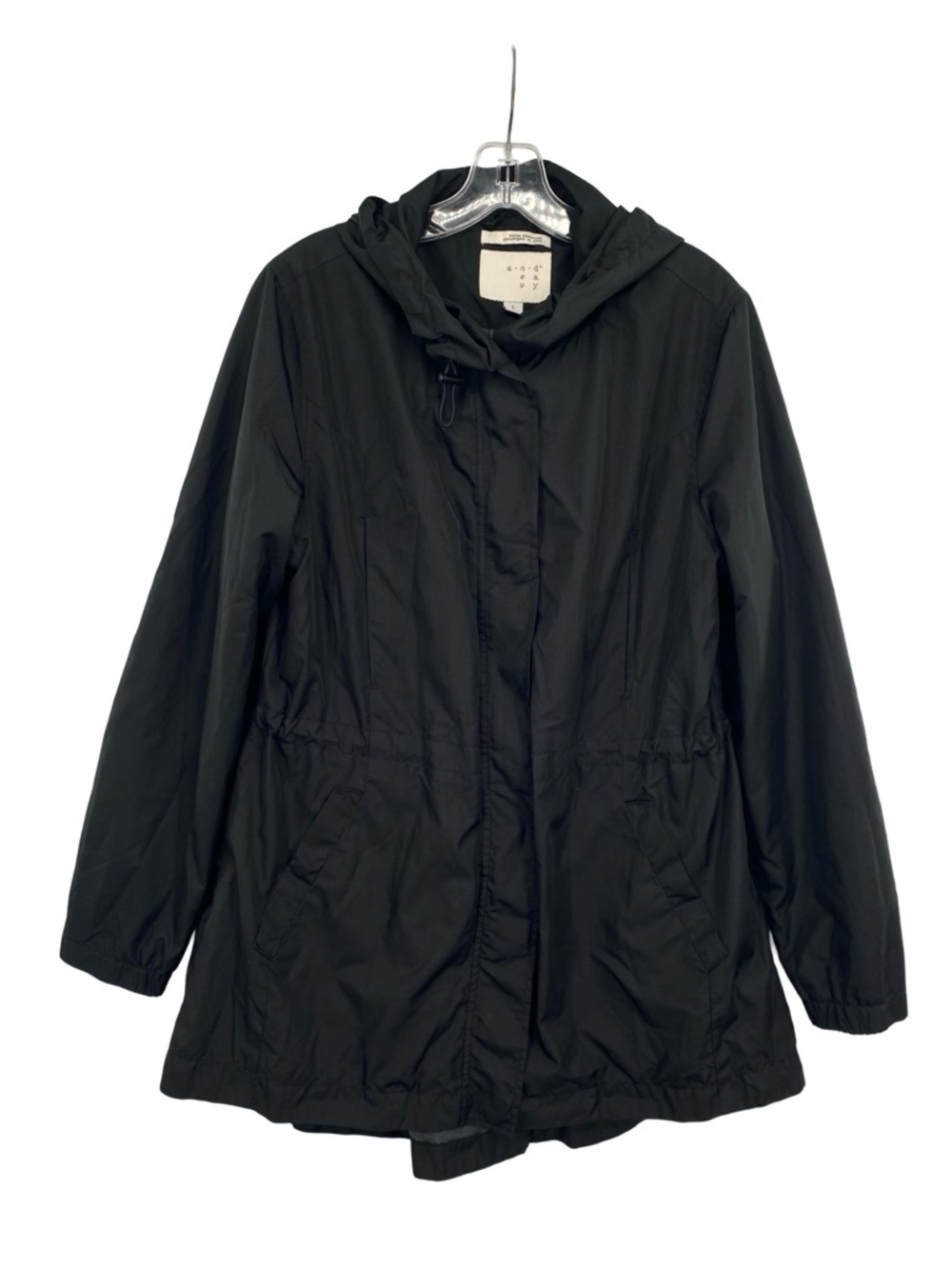 A New Day Women’s Black Rain Jacket Size Large Rain Resistant